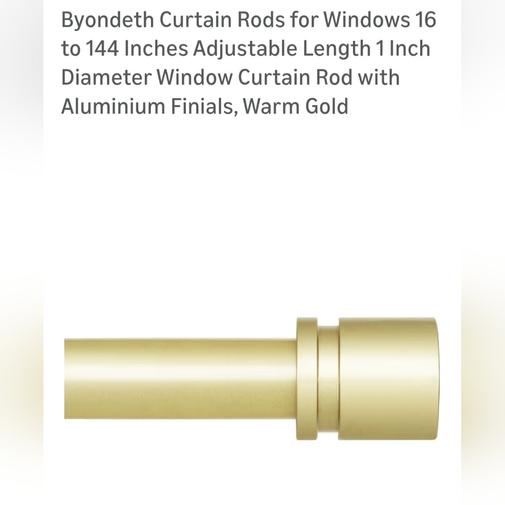 Warm Gold Adjustable Curtain Rod
